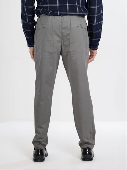 Celio* Men Olive Solid Slim Fit Polyester Cargo