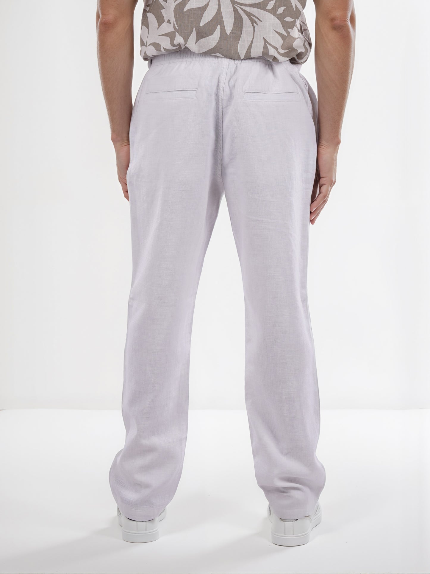 Celio* Cotton Relaxed Fit White Trouser