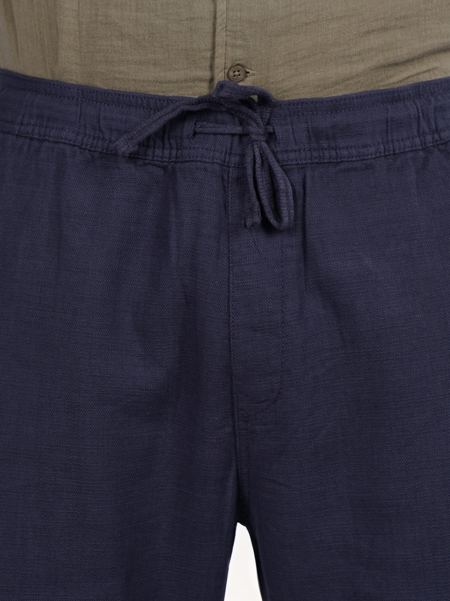 Celio* Cotton Relaxed Fit Navy Blue Trouser