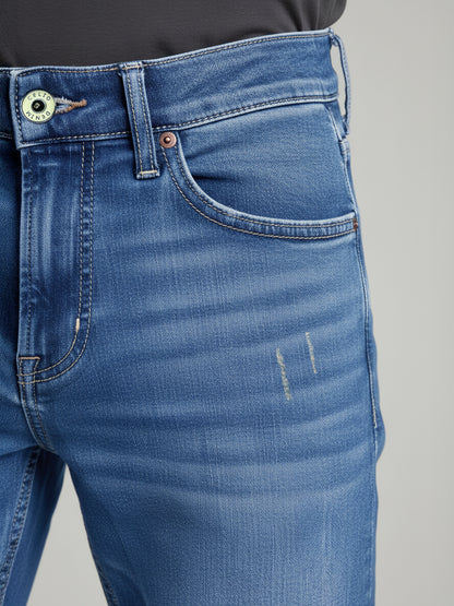 Celio* Men Blue Solid Slim Fit Cotton Jeans