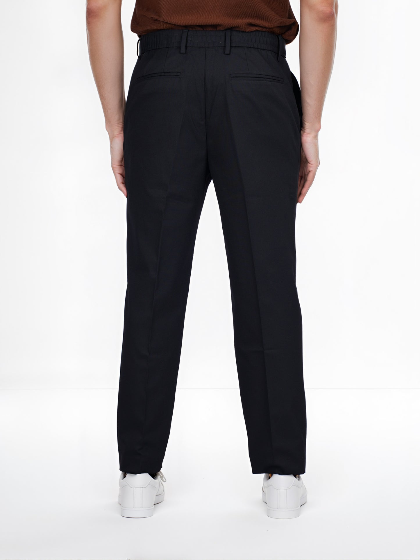 Celio* Polyester-Blend Regular Fit Black Trouser