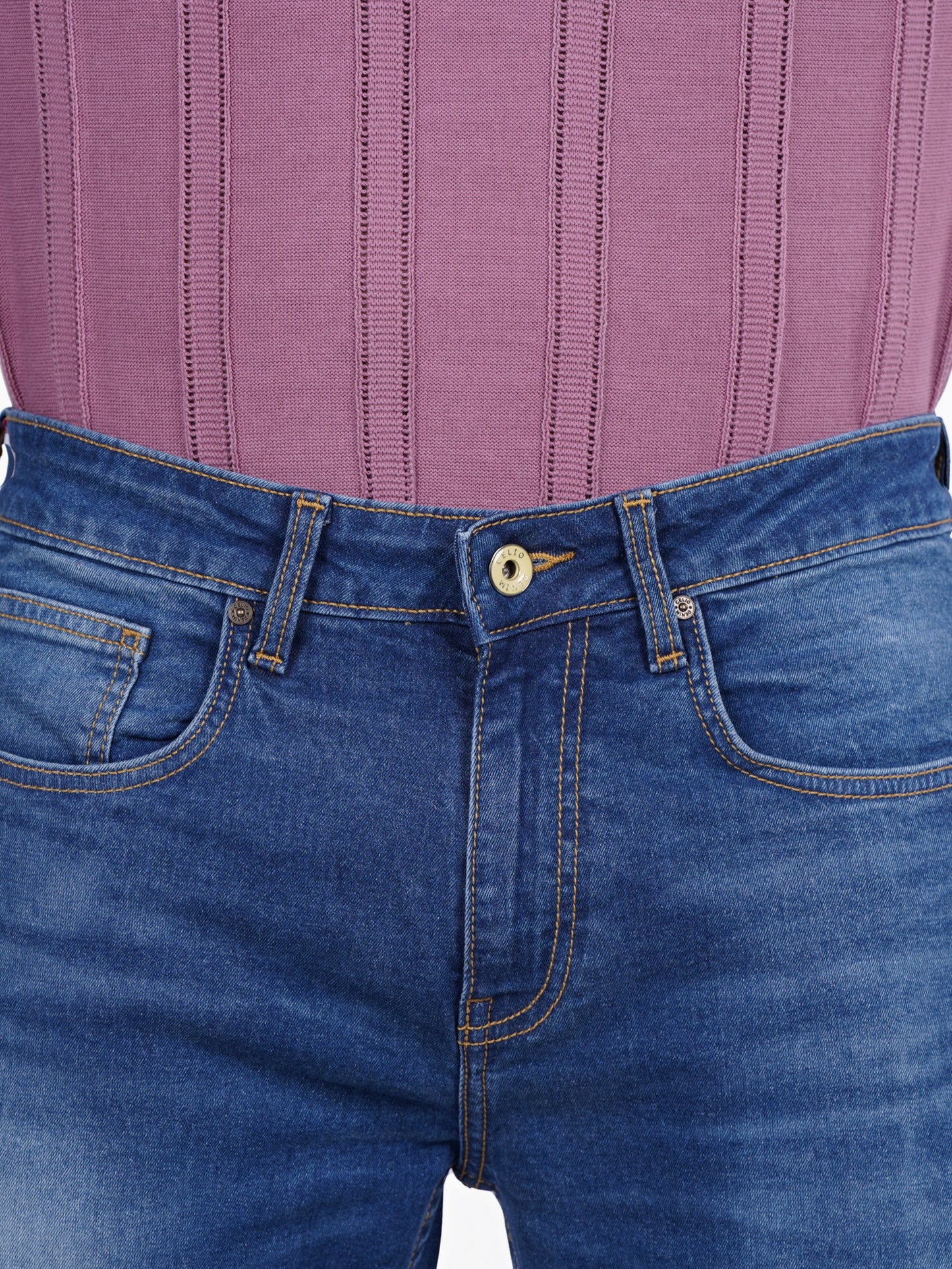 Celio* Cotton Straight Fit Blue Jean