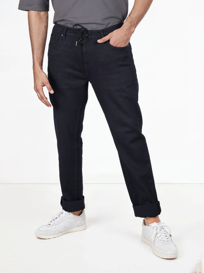Celio* Cotton-Blend Slim Fit Black Jean