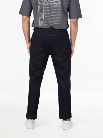 Celio* Cotton-Blend Slim Fit Black Jean