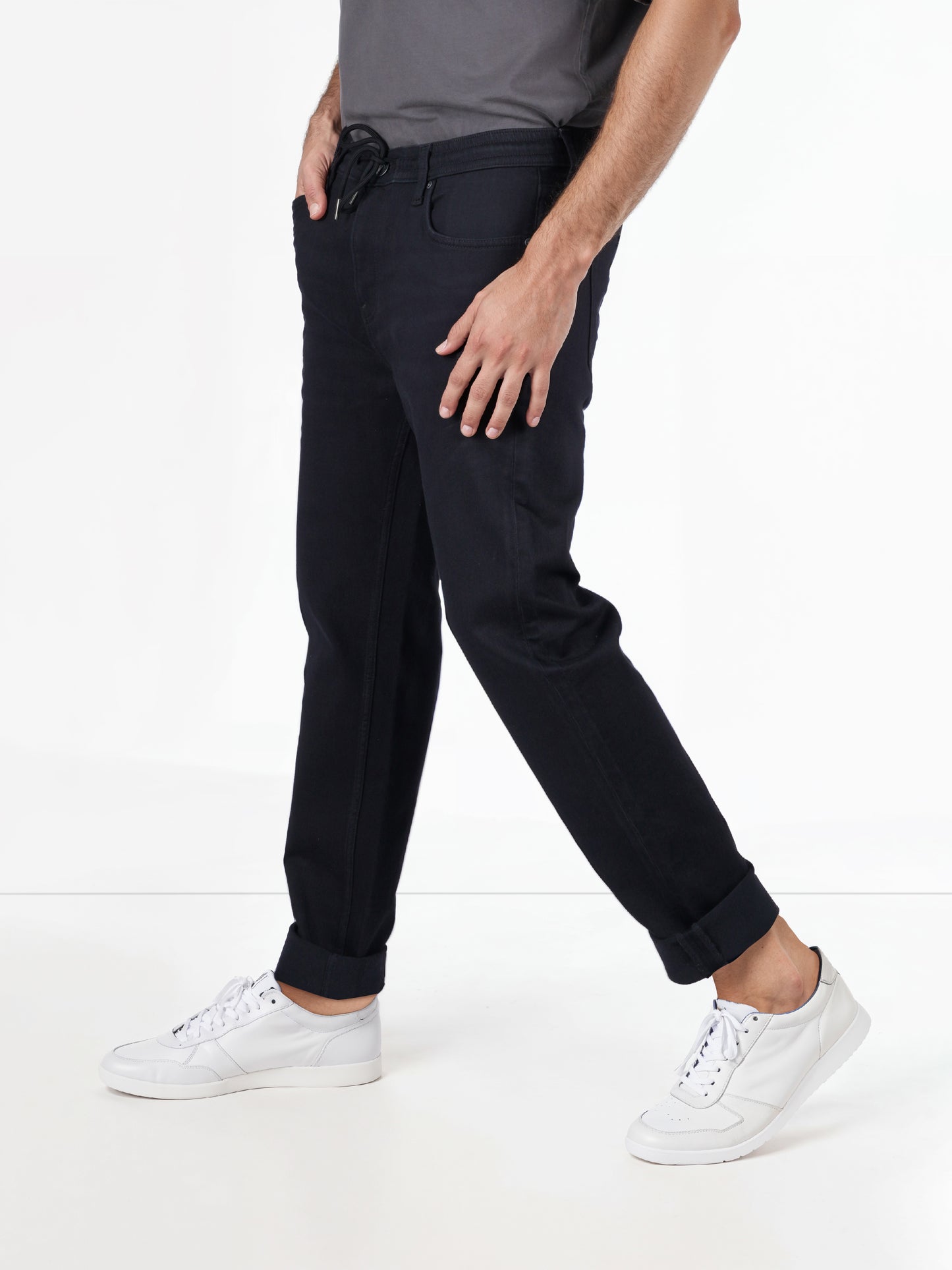 Celio* Cotton-Blend Slim Fit Black Jean