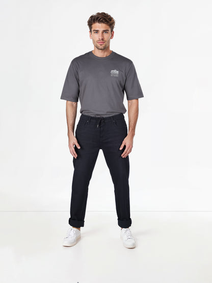 Celio* Cotton-Blend Slim Fit Black Jean