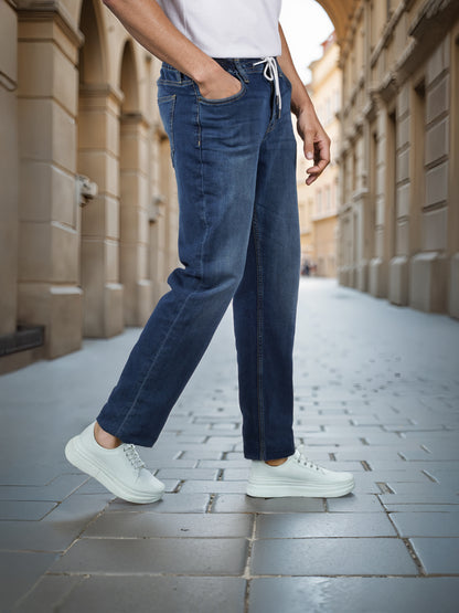 Celio* Cotton-Blend Slim Fit Blue Jeans