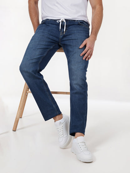 Celio* Cotton-Blend Slim Fit Blue Jeans