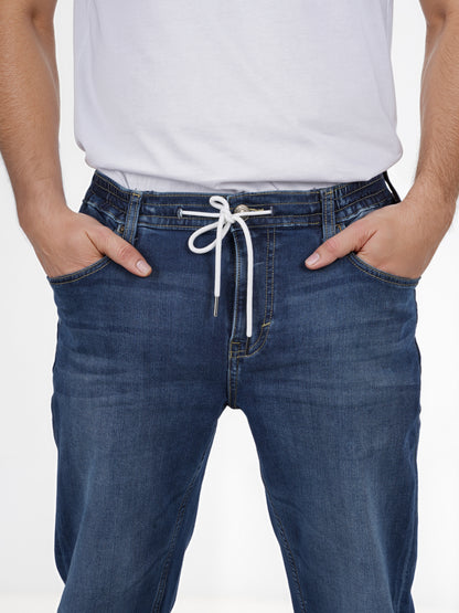 Celio* Cotton-Blend Slim Fit Blue Jeans