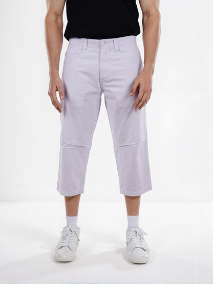 Celio* Cotton Regular Fit White Bermuda