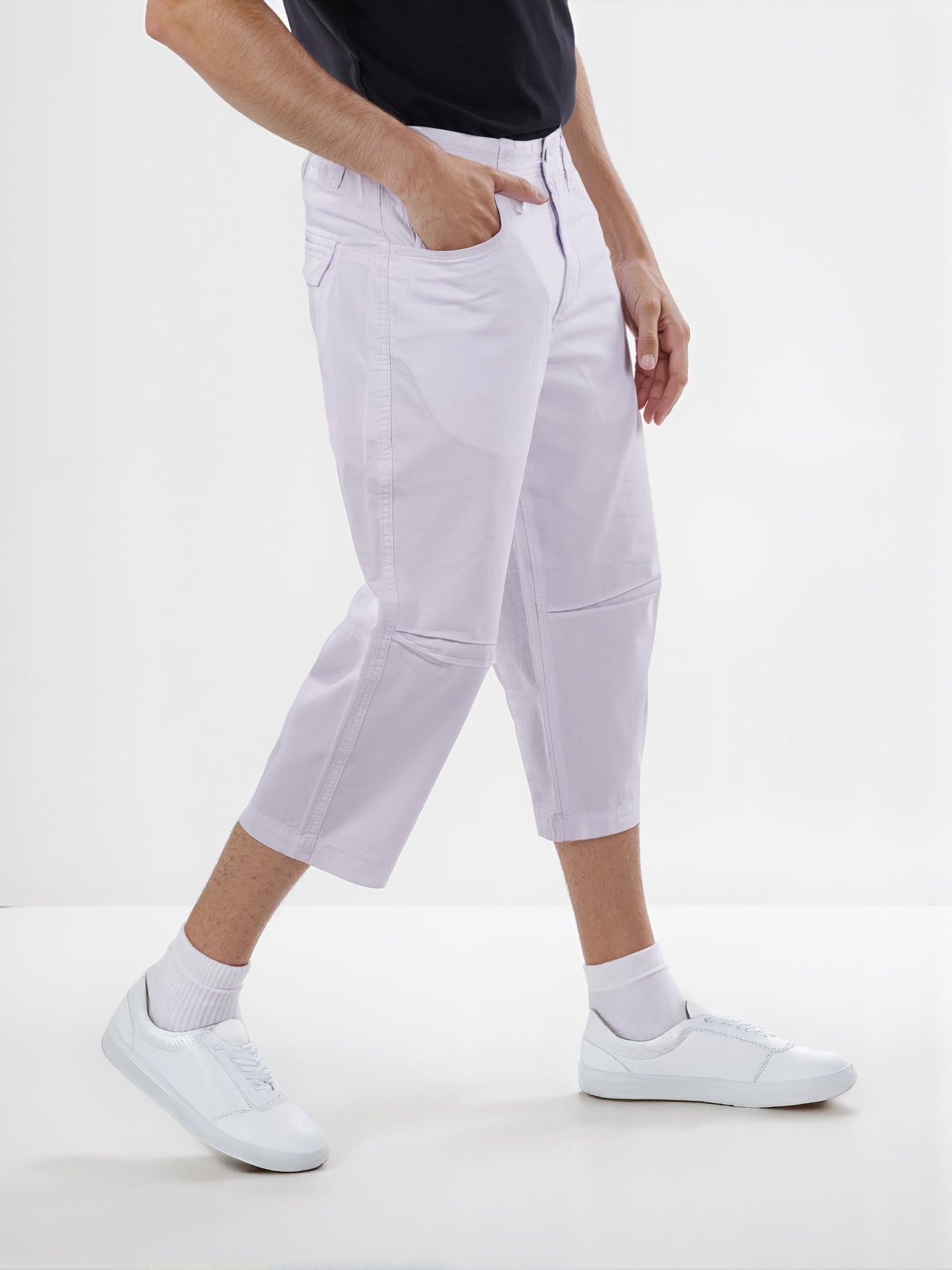 Celio* Cotton Regular Fit White Bermuda