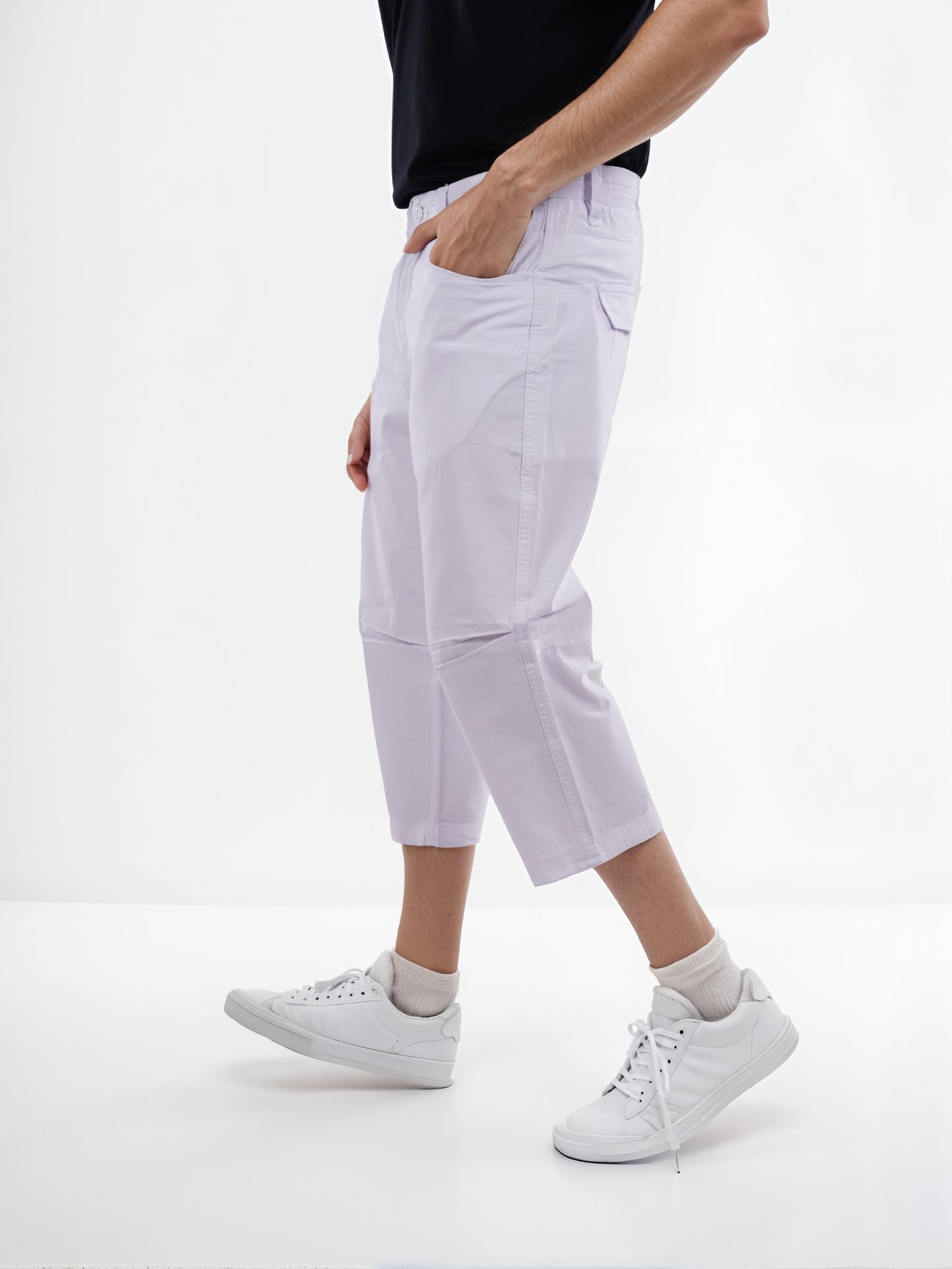 Celio* Cotton Regular Fit White Bermuda