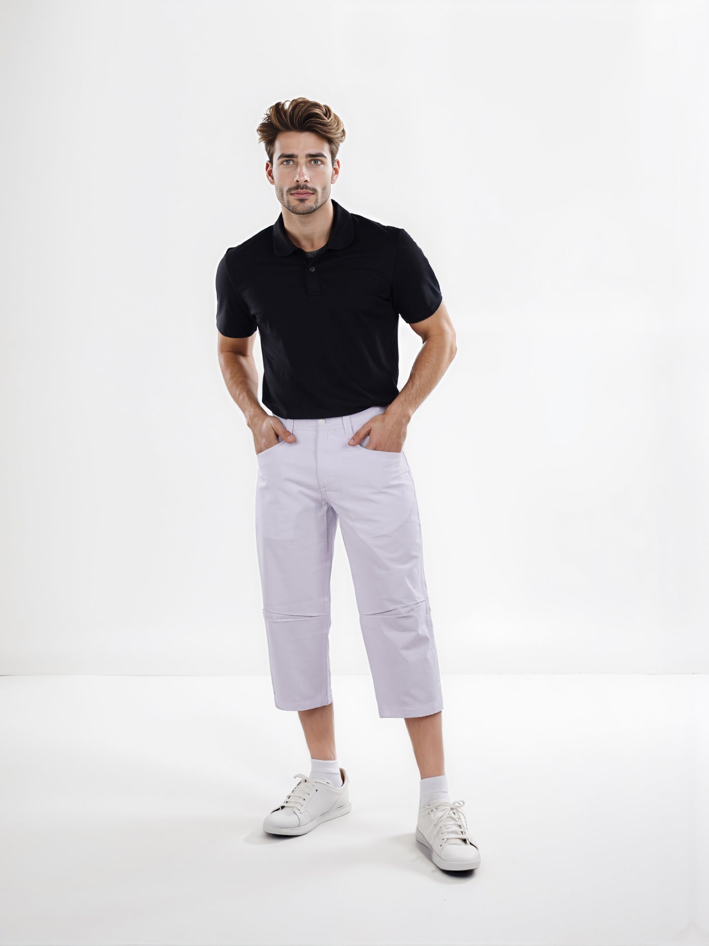 Celio* Cotton Regular Fit White Bermuda