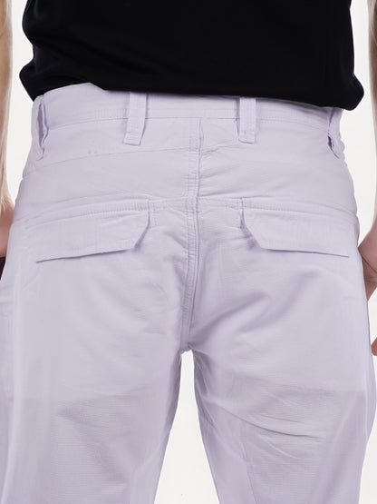 Celio* Cotton Regular Fit White Bermuda