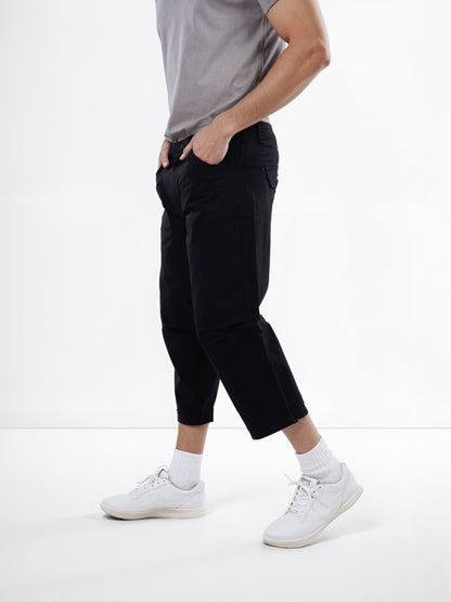 Celio* Cotton Regular Fit Black Bermuda