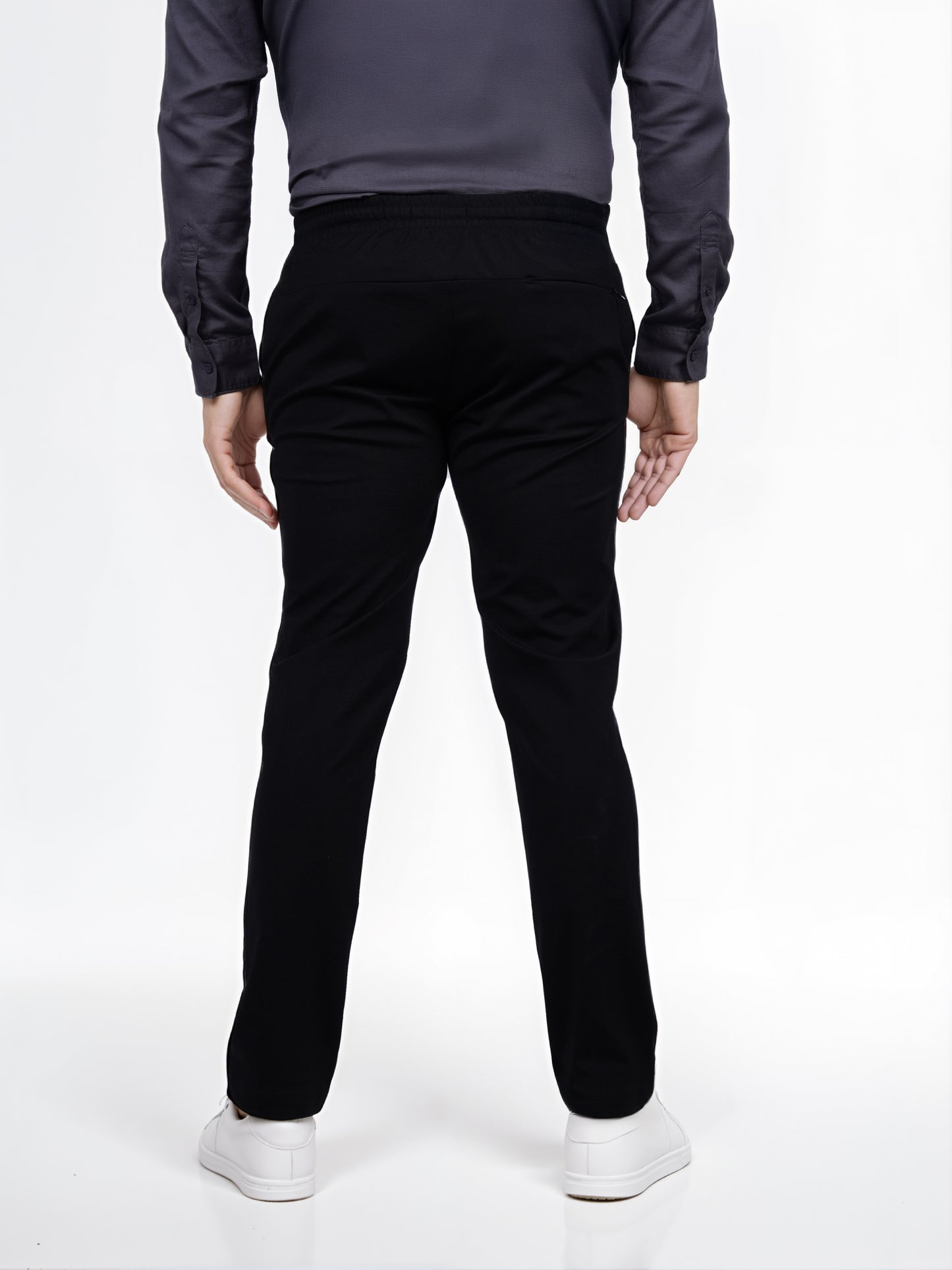 Celio* Men Black Solid Slim Fit Rayon Trouser