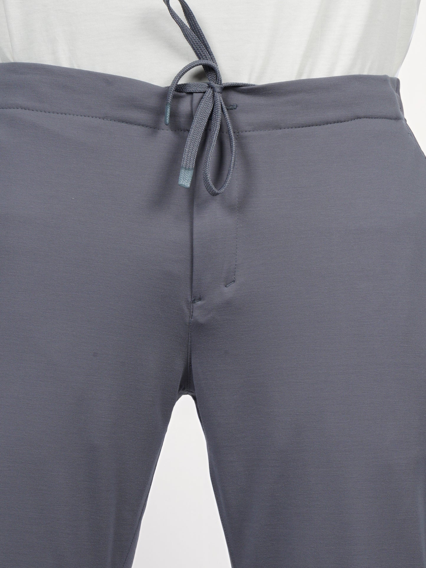 Celio* Men Grey Solid Slim Fit Rayon Trouser