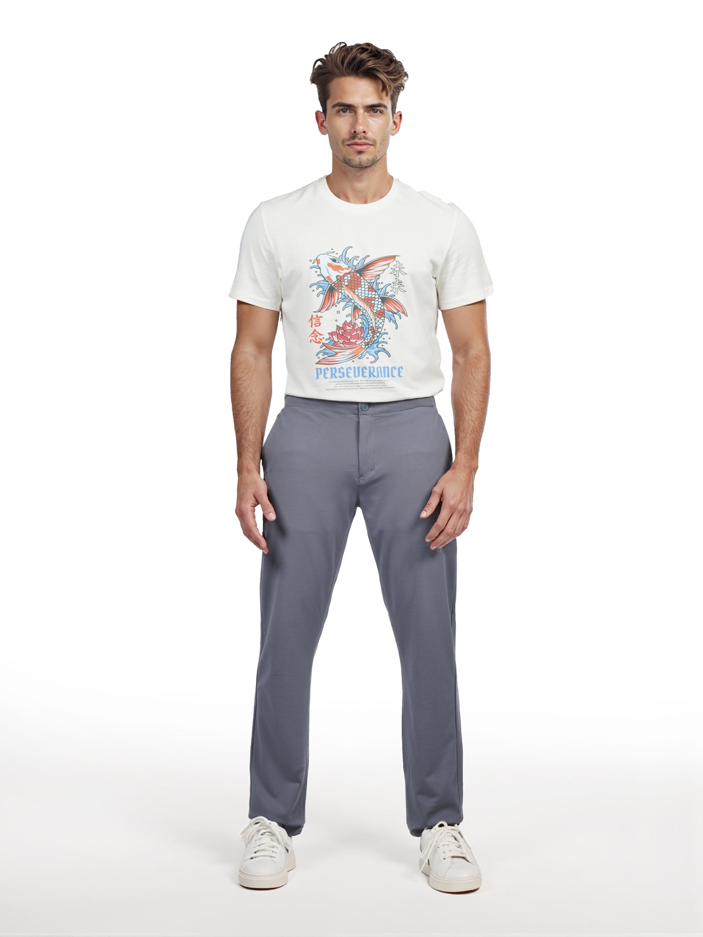 Celio* Men Grey Solid Slim Fit Rayon Trouser