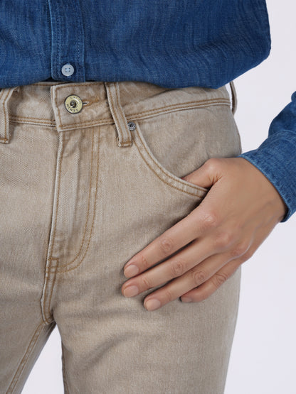 Celio* Men Brown Solid Loose Fit Cotton Jeans