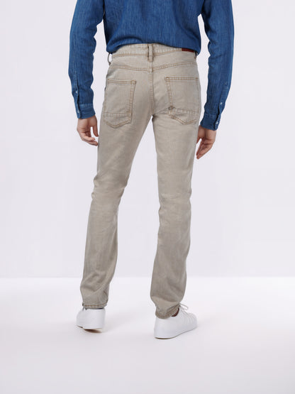 Celio* Men Brown Solid Loose Fit Cotton Jeans