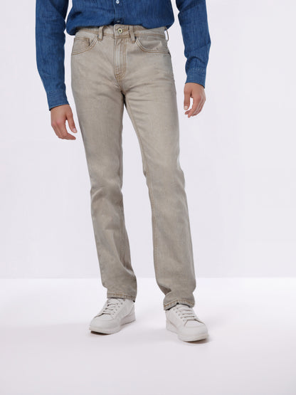 Celio* Men Brown Solid Loose Fit Cotton Jeans