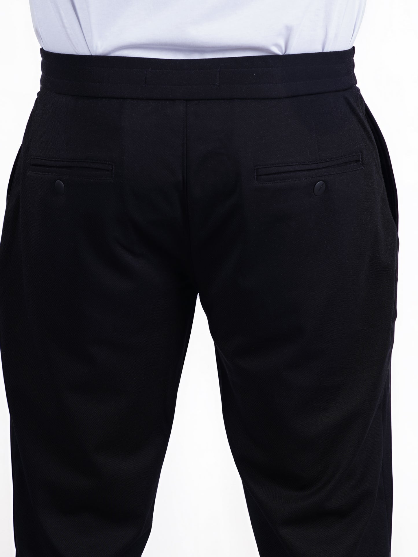 Celio* Men Black Solid Slim Fit Terylene Knit Trouser