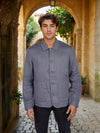 Celio* Solid Regular Fit Linen Grey Jacket