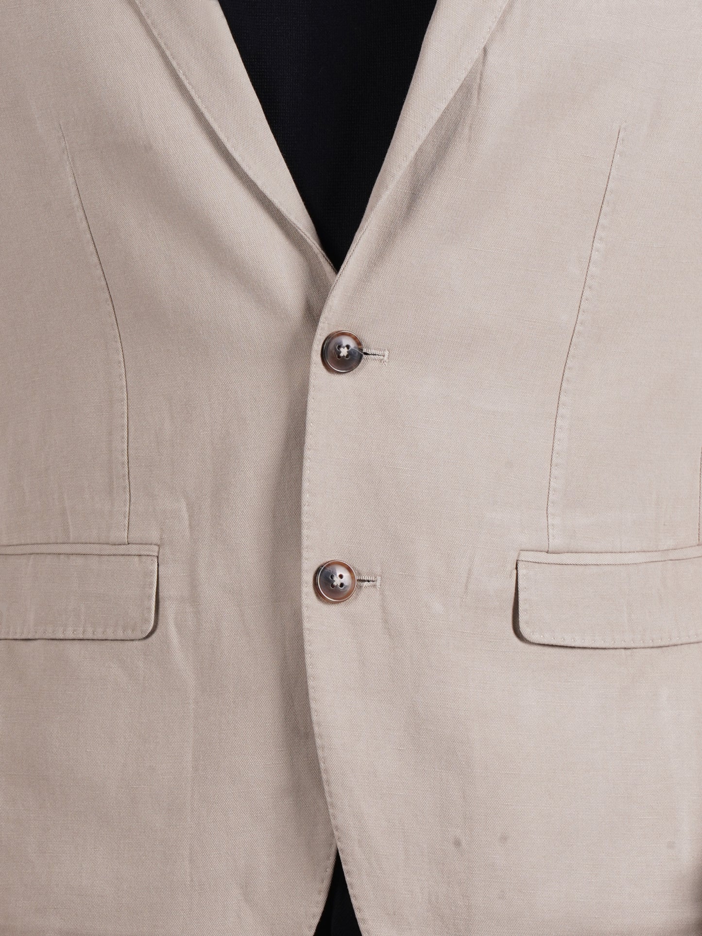 Celio* Men Beige Solid Slim Fit Lyocell Suit Jacket