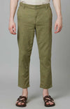 Celio* Cotton Relaxed Fit Olive Trouser