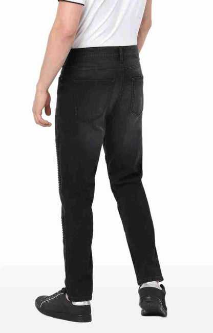 Black Slim Fit Denim Joggers