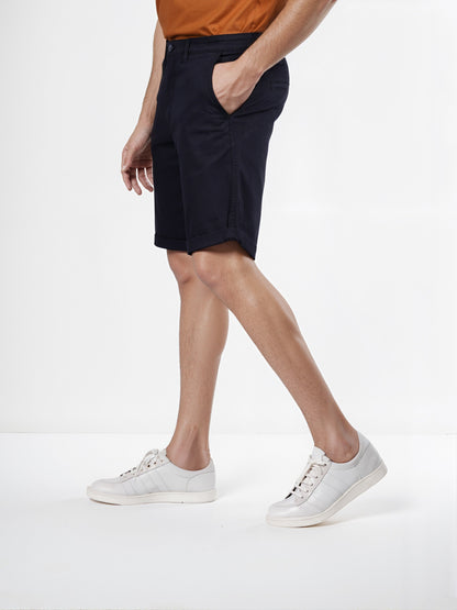 Celio* Cotton Regular Fit Black Bermuda