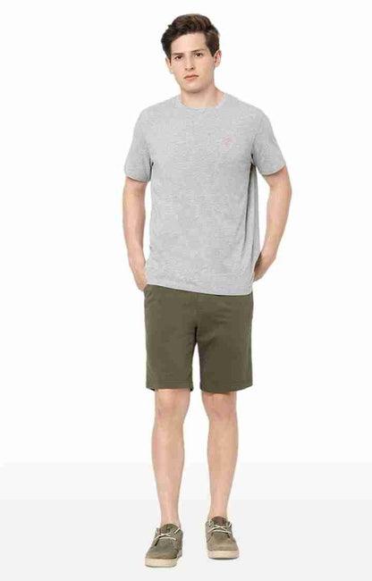 Olive Regular Fit Shorts