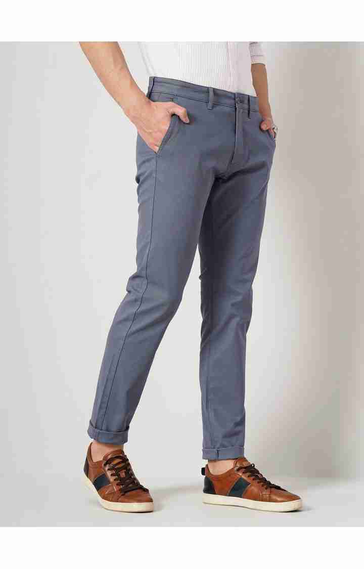 Blue Slim Fit Trousers