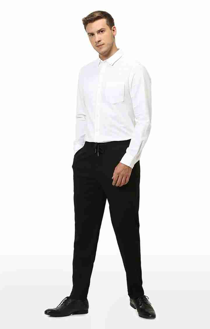 Black Regular Fit Trousers