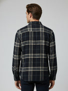 Celio* Men Purple Checked Regular Fit Polyester Shirts