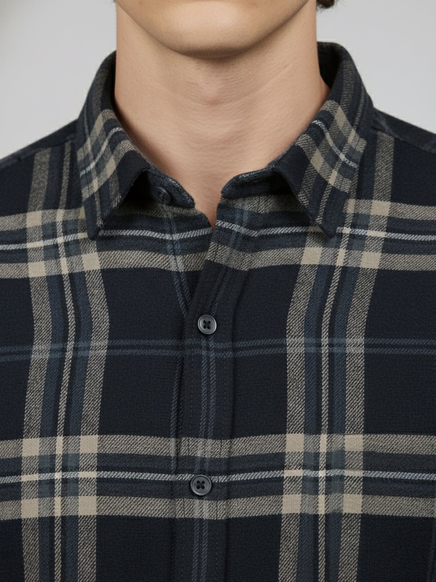 Celio* Men Purple Checked Regular Fit Polyester Shirts