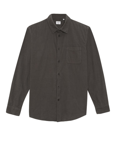 Regular Fit 100% Cotton Corduroy Shirts - Grey