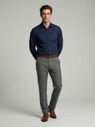 Celio* Solid Cotton Slim Fit Men Blue Shirts