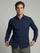 Celio* Solid Cotton Slim Fit Men Blue Shirts
