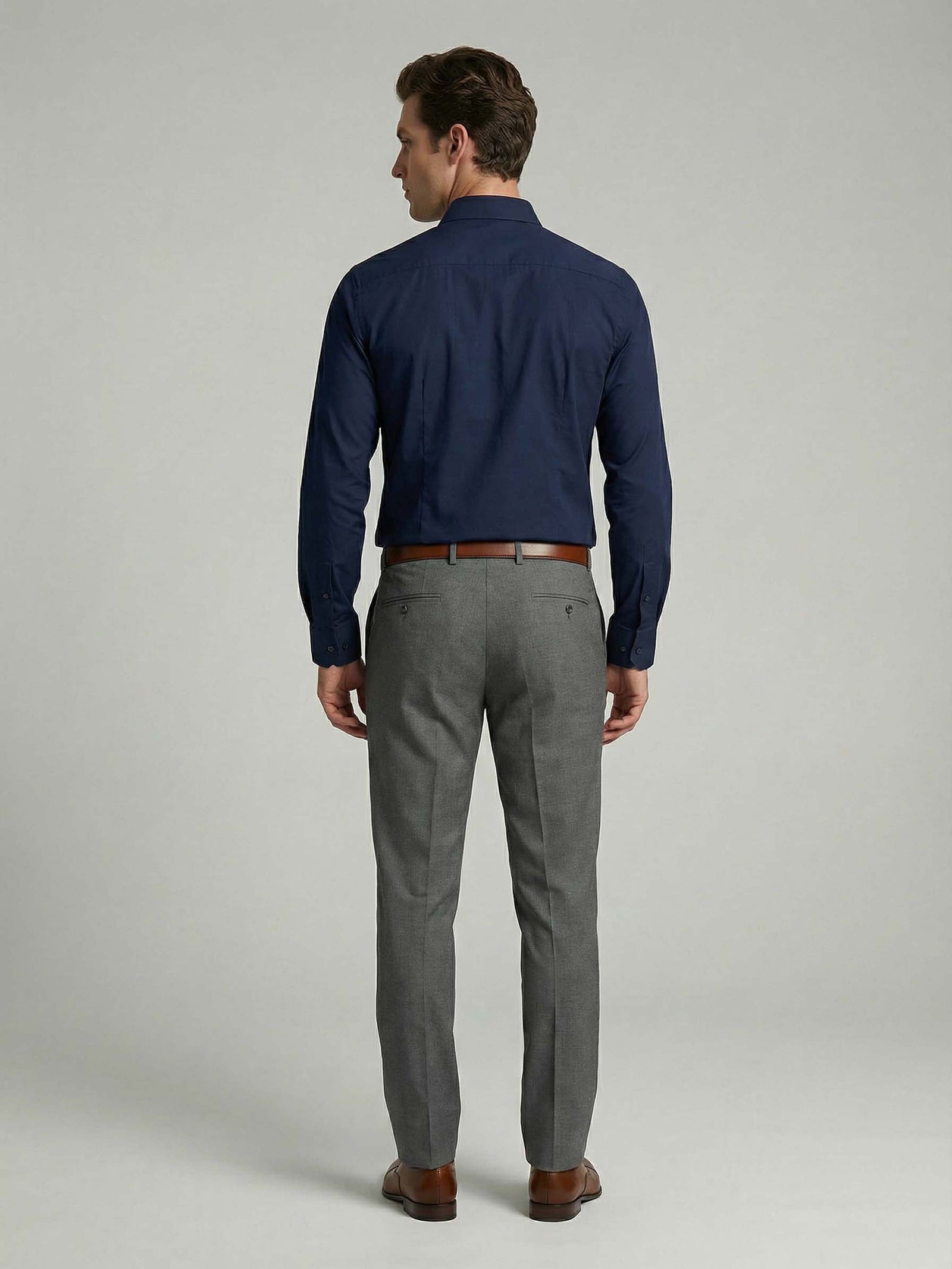 Celio* Solid Cotton Slim Fit Men Blue Shirts