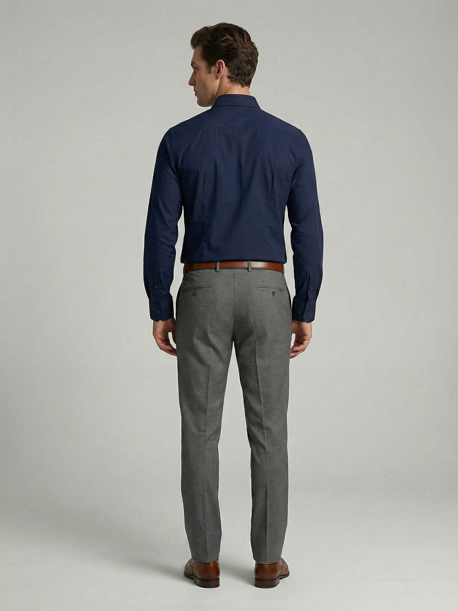 Celio* Solid Cotton Slim Fit Men Blue Shirts