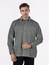 Celio* Men Grey Solid Overshirt Cotton Shirts