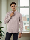 Celio* Men Beige Checked Regular Fit Cotton Shirts