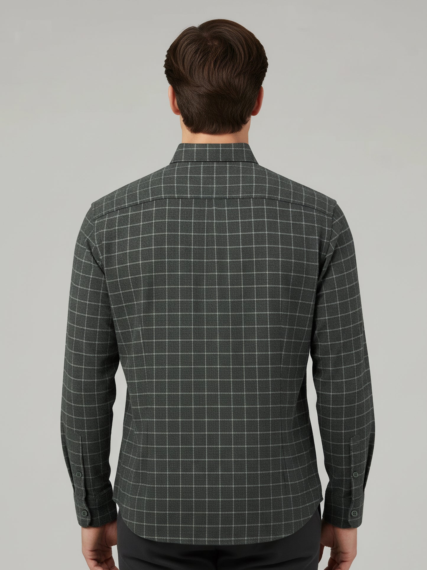 Celio Men Grey Checked Regular Fit Cotton Shirts