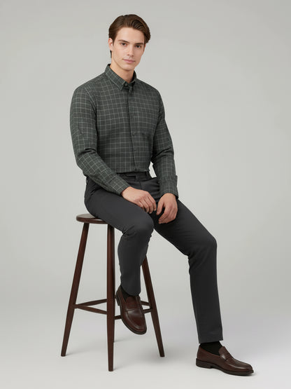 Celio Men Grey Checked Regular Fit Cotton Shirts