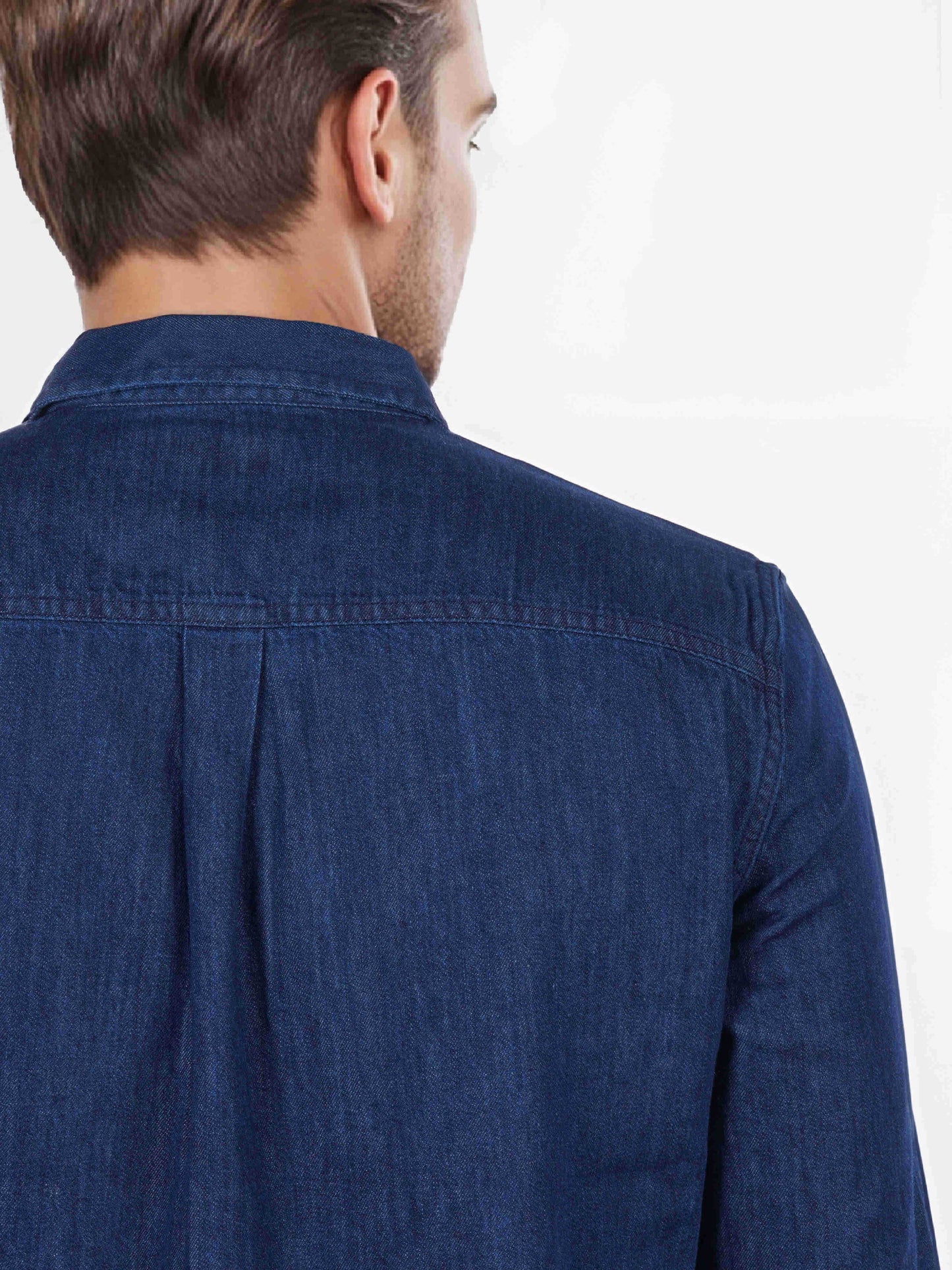 Celio* Cotton Regular Fit Men Solid Blue Shirts