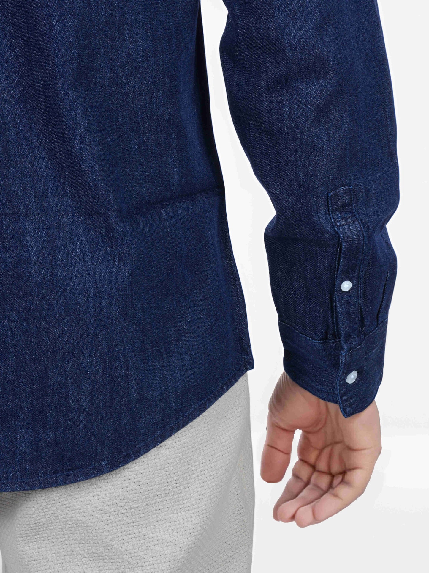 Celio* Cotton Regular Fit Men Solid Blue Shirts