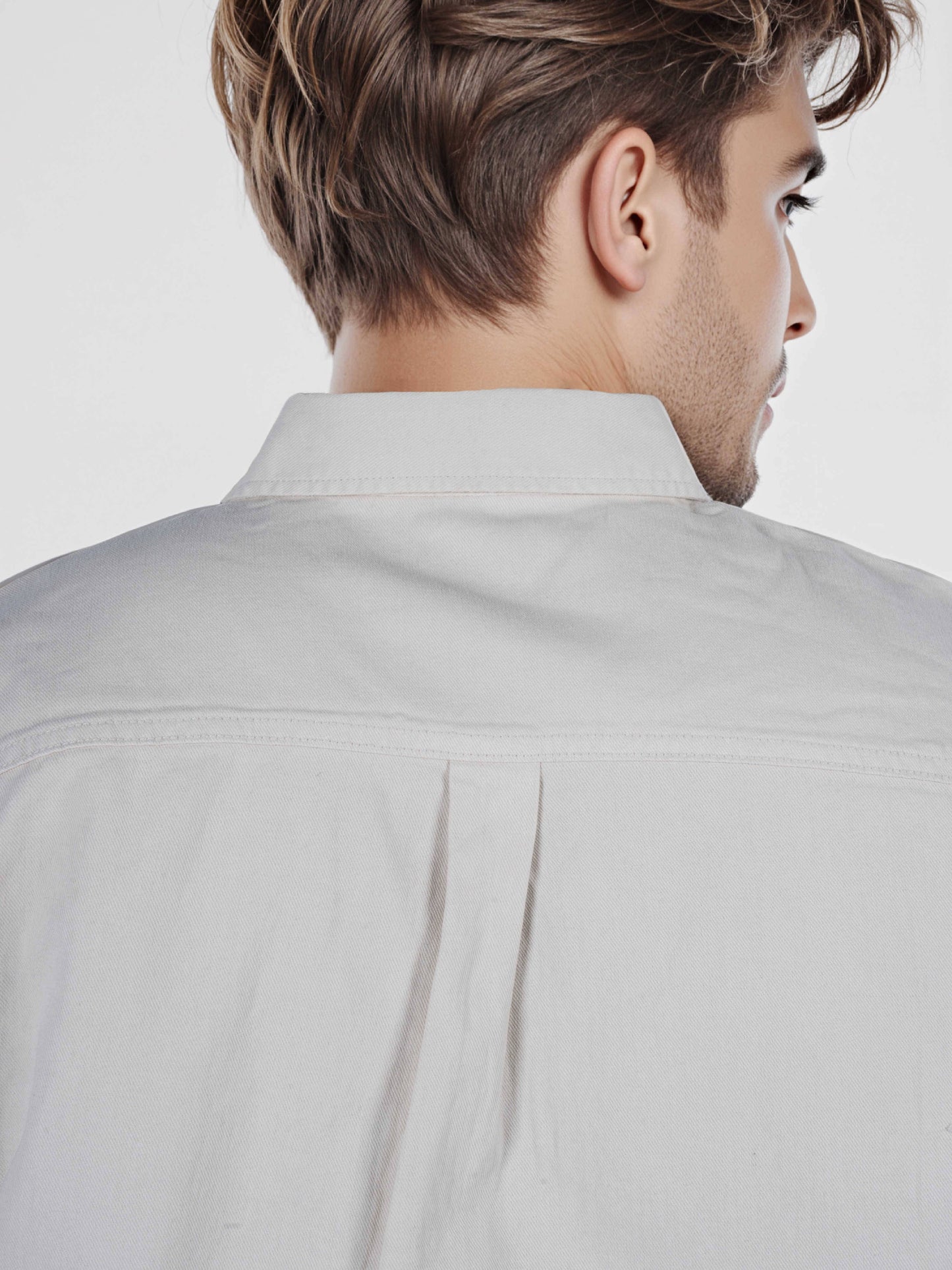 Celio* Beige Men Cotton Solid Regular Fit Shirts