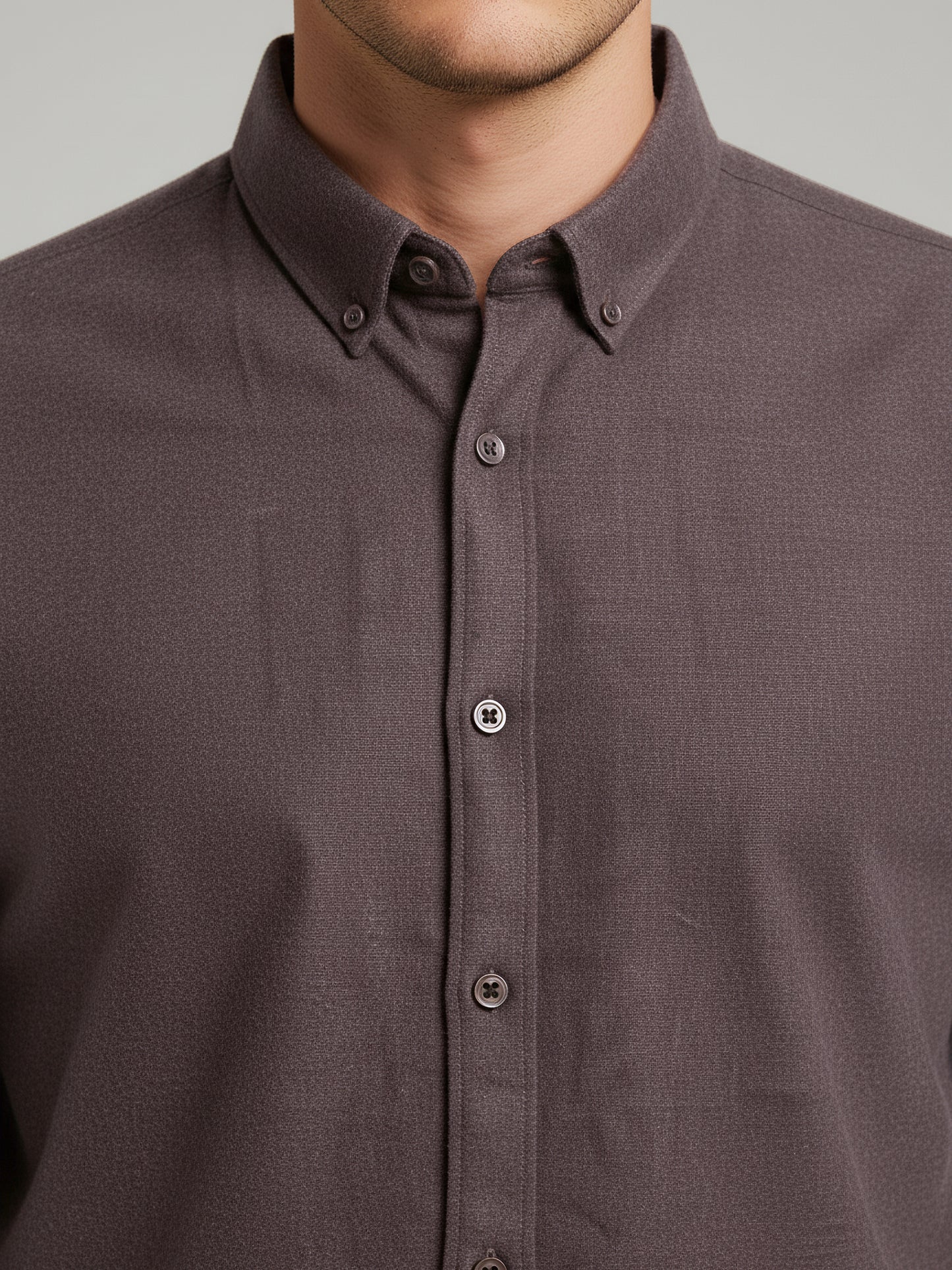 Celio Men Brown Solid Regular Fit Cotton Shirts