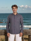 Celio* Men Grey Solid Regular Fit Cotton Shirt